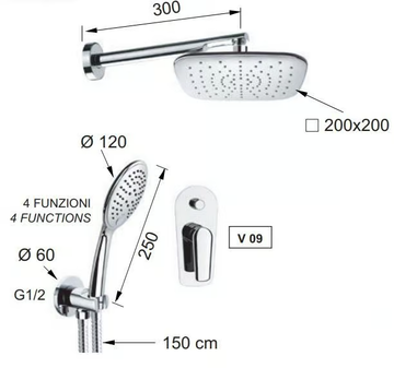 VANITY - Shower set with hand shower by Remer Rubinetterie - view 3
